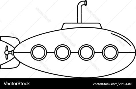 outline of submarine.